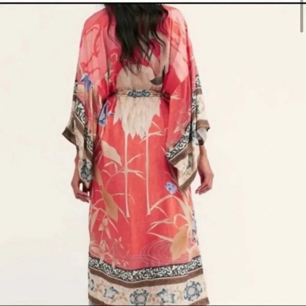 Coming Soon-New Bohemian Floral Kimono Duster - Picture 2 of 13